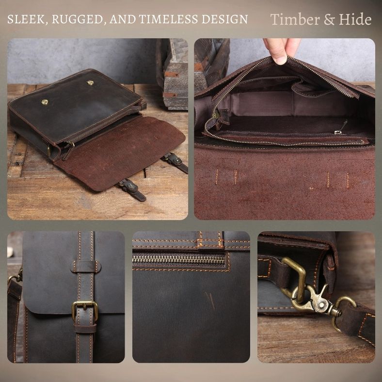 Kožená kuriérska taška | NAMUR