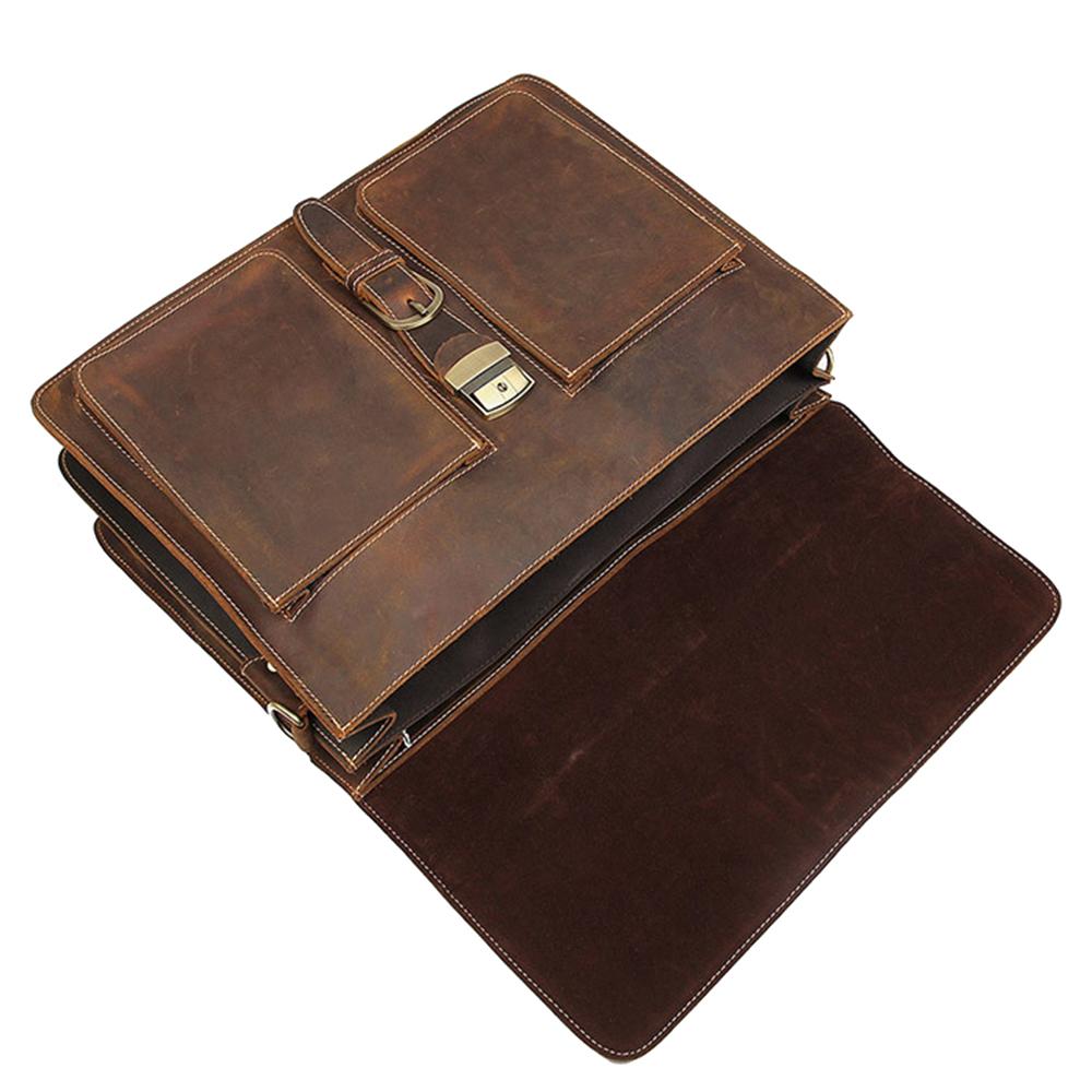 Hnedá kožená taška cez rameno | COLMAR