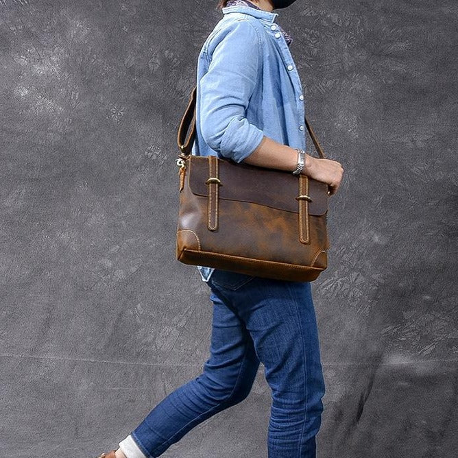 Hnedá kožená kabelka | YPRES