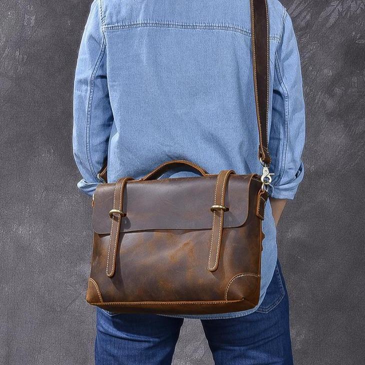 Hnedá kožená kabelka | YPRES